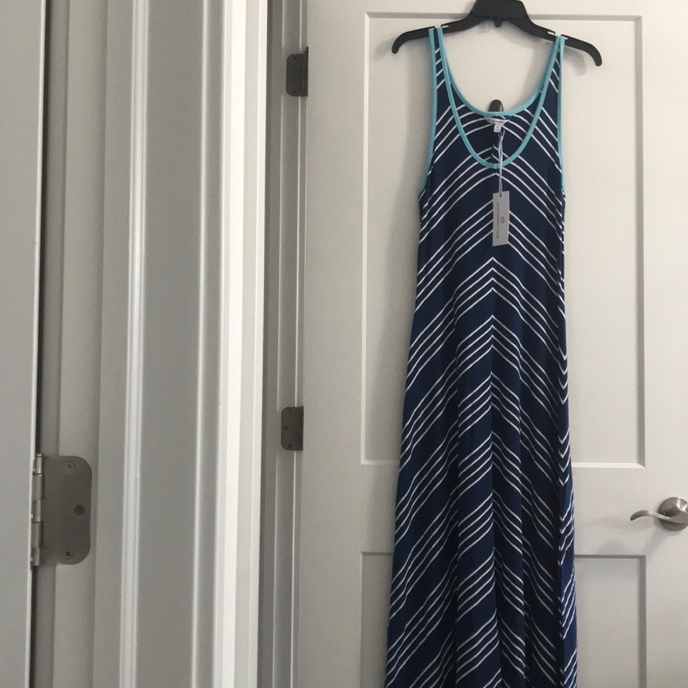 NWT Southern Tide Blue Striped Maxi Dress SZ XL